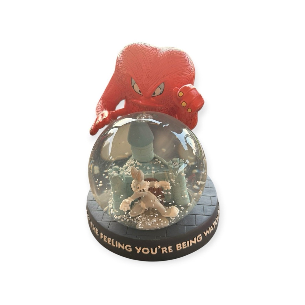 RARE Collectible 1996 Bugs Bunny and Gossamer 7" Snow Globe